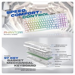 Cosmic Byte CB-GK-41 Phantom Gasket Mechanical Wired Swappable Keyboard with PreLubed Switches